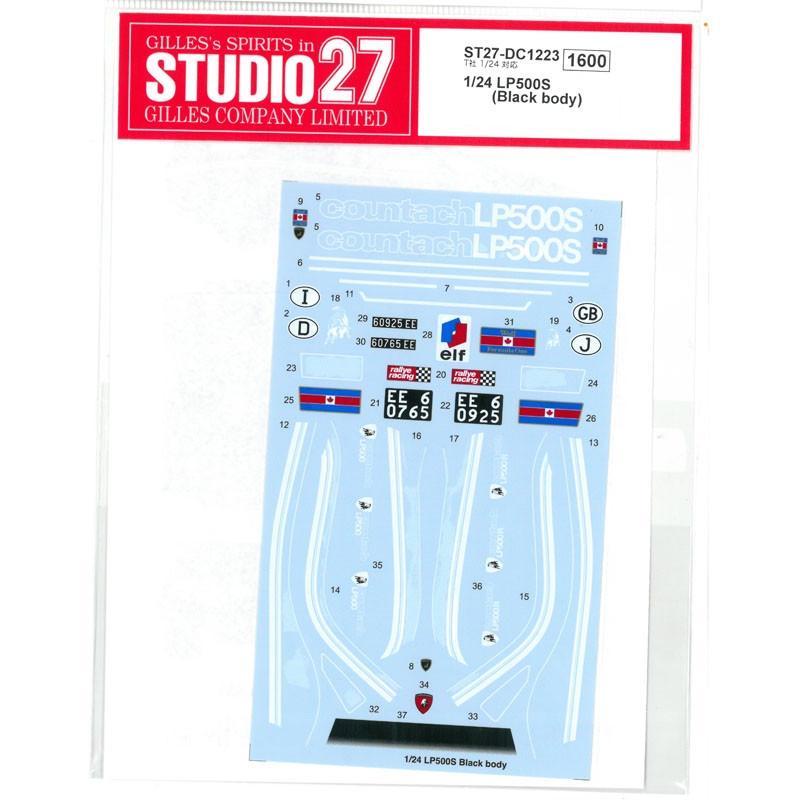 1 24 ランボルギーニ カウンタック Lp500s Black Body St27 Dc1223 24対応 T社1 永遠の定番モデル スタジオ27 デカール