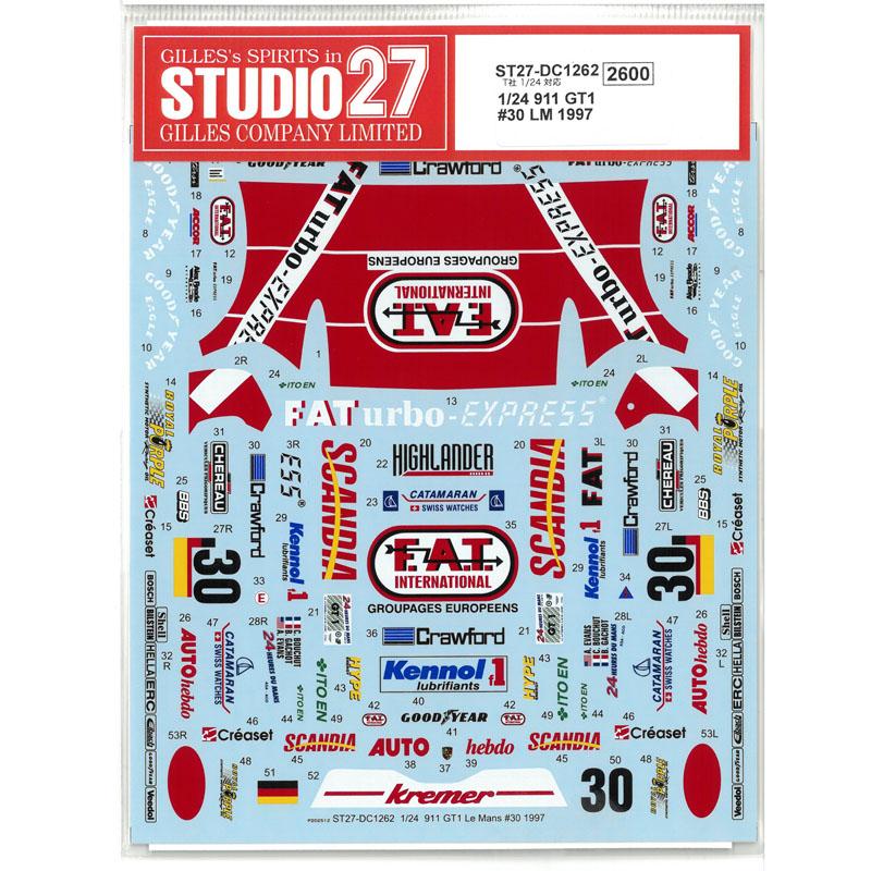 1/24 ポルシェ 911 GT1 FAT ルマン 1997 No.30 フルデカール タミヤ