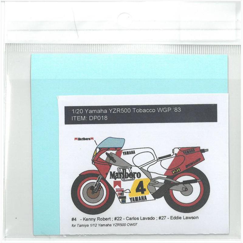 1/12 ヤマハ YZR500 マルボロ #4 WGP 83' Yamaha Marlboro DECAL POOL