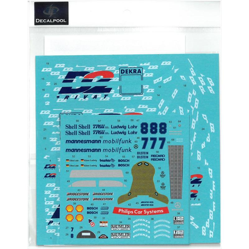 1/24 AMG Mercedes Benz D2 #7/8 C-Class DTM'94 DECAL POOL デカール