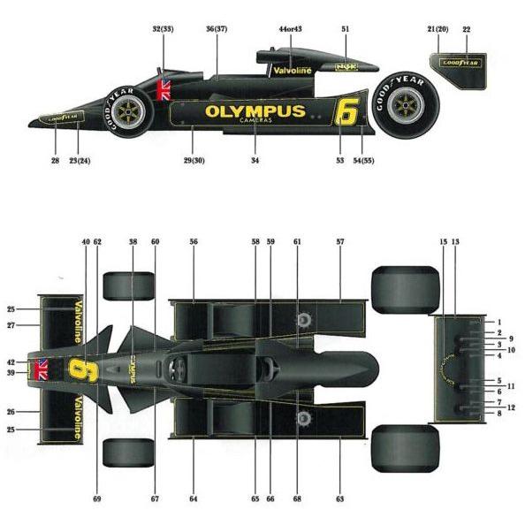 LOTUS78 1978 Italian GP 1/12CONVERSION KIT T社 Lotus78対応 : 車