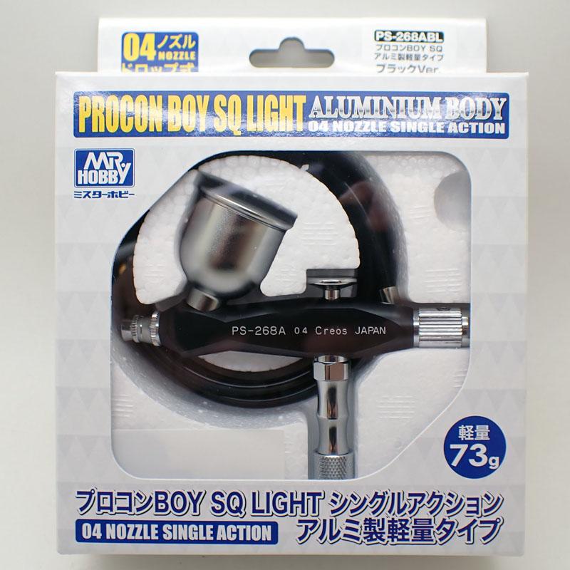 プロコンBOY SQアルミ製軽量版 ブラックVer.【クレオス Mr.カラー エアーブラシ シングルアクション PROCON BOY SQ LIGHT PS-268ABL】｜barchetta｜02