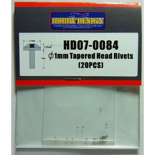 φ1mm Tapered Head Rivets(20PCS)【ホビーデザイン HD07-0084】｜barchetta