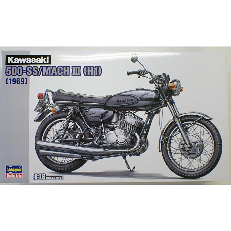 ハセガワ 1/12 カワサキ 500-SS/MACH III H1 BK10 : 車模型 barchetta