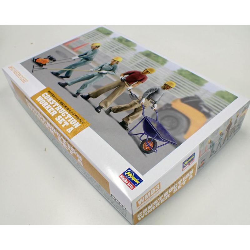ハセガワ 1/35 建設作業員セットA 舗装工事4体セット&アクセサリー