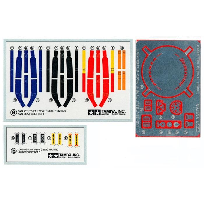 タミヤ（TAMIYA） 1/20 シートベルト Fセット ディテールアップパーツ