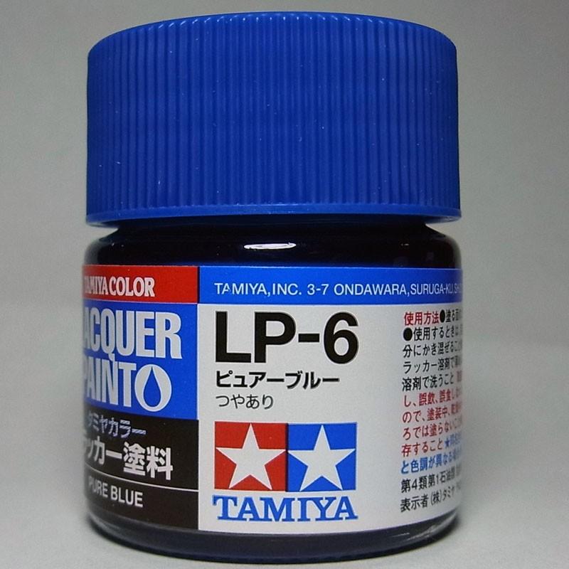タミヤ（TAMIYA） LP-6 ピュアブルー タミヤカラー ラッカー塗料 : 車