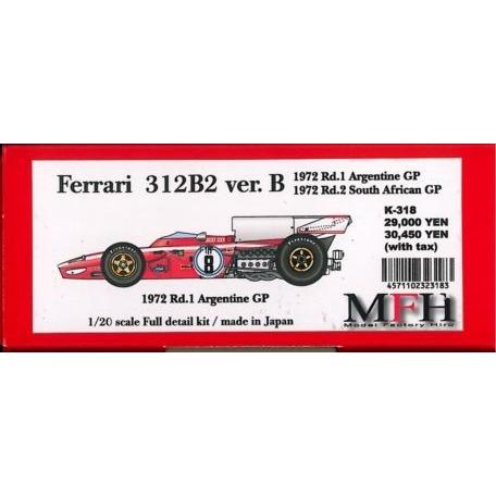 フェラーリ 312b2 1972 Ver B モデルファクトリーヒロ 1 Ferrari Mfh K318 K318 車模型 Barchetta 通販 Yahoo ショッピング