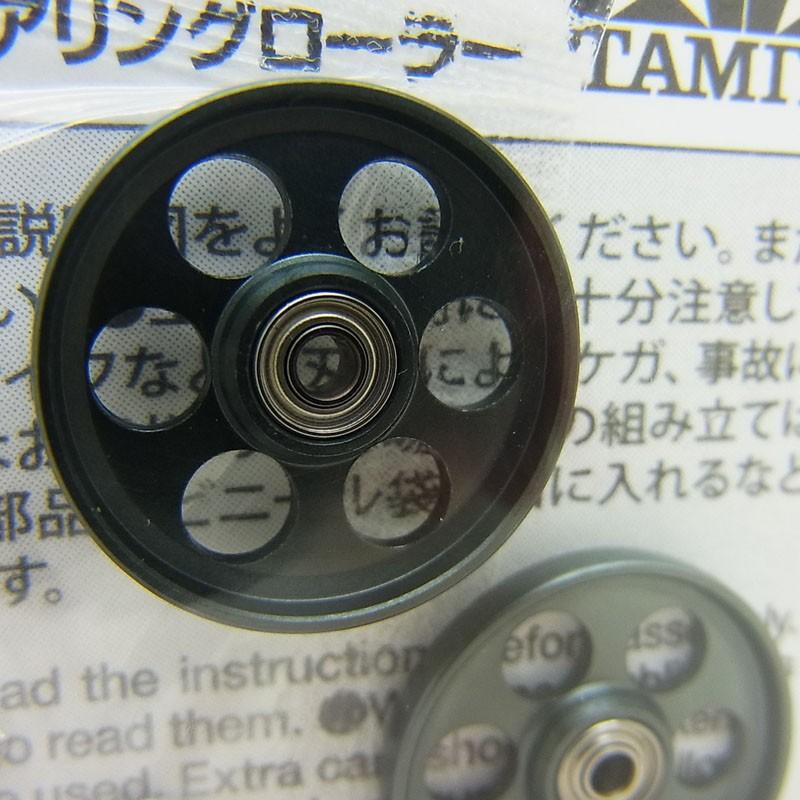 ミニ四駆 HG 軽量19mmオールアルミベアリングローラー ガンメタル