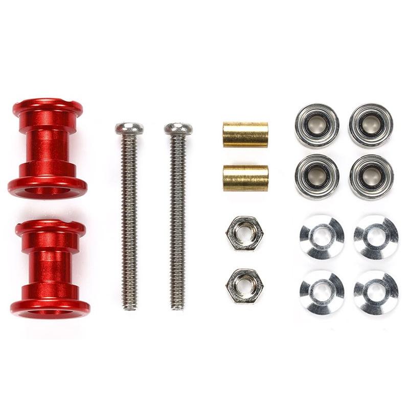 ミニ四駆 軽量2段アルミローラーセット 9-8mm レッド タミヤ ミニ四駆