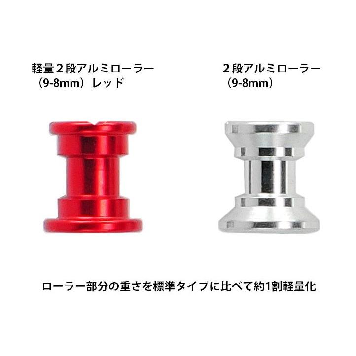 ミニ四駆 軽量2段アルミローラーセット 9-8mm レッド タミヤ ミニ四駆 
