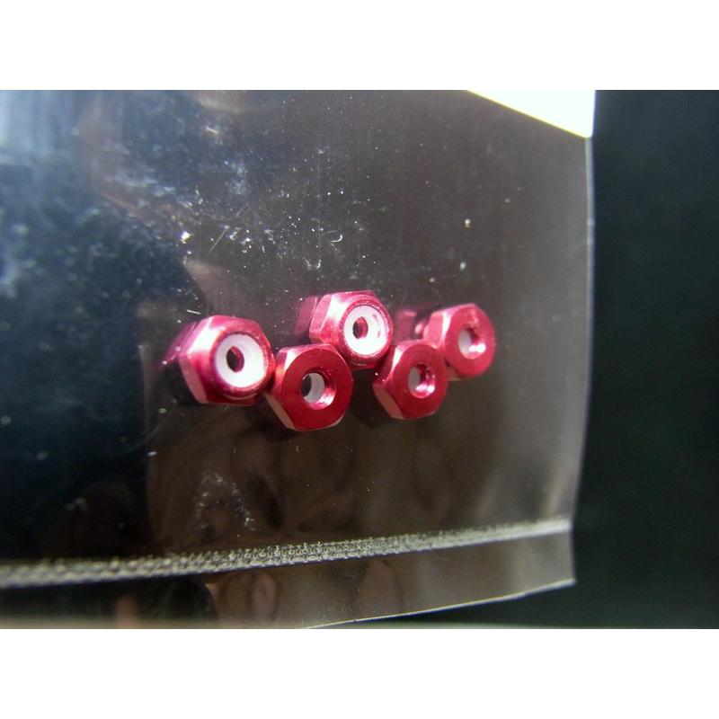 ミニ四駆 2mmアルミロックナット レッド5個 タミヤ ミニ四駆用パーツ