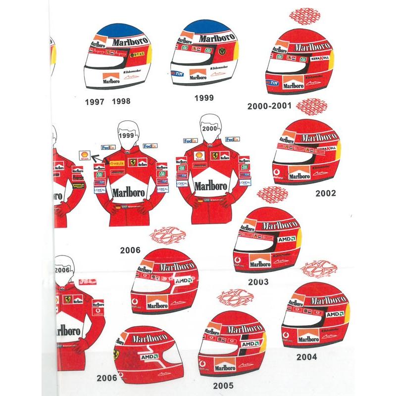 1/43 M.シューマッハ フィギュア用デカール フェラーリ 1996-2006 MSM