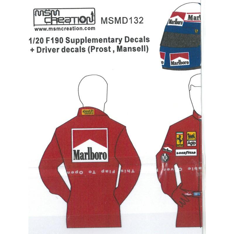 1/20 フェラーリ641/2 F1-90 Marlboro&プロスト/マンセル フィギュア用