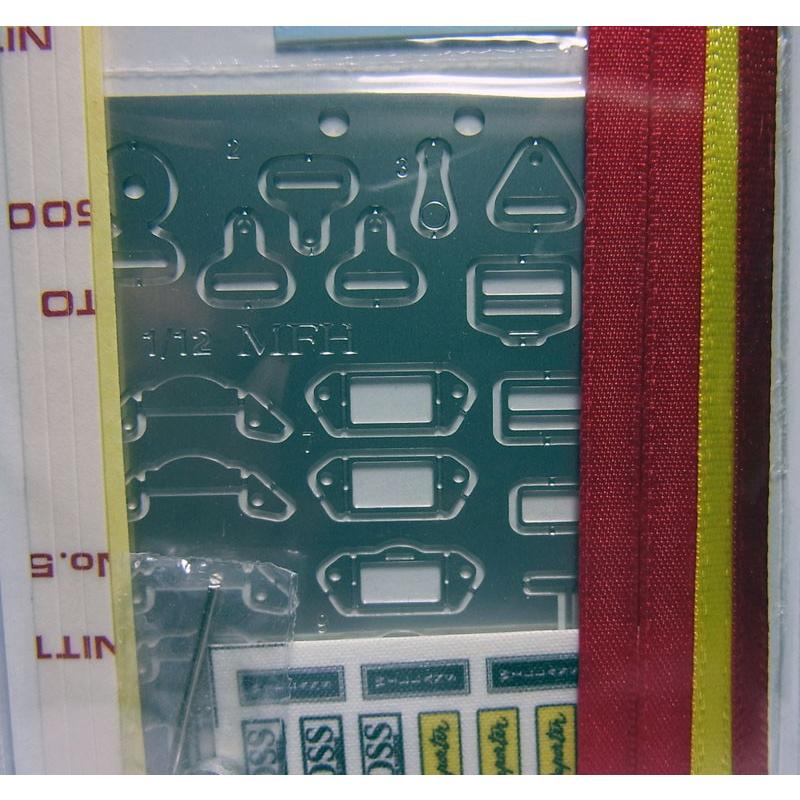 1/12 シートベルトセット赤 MFH モデルファクトリーヒロ : 車模型