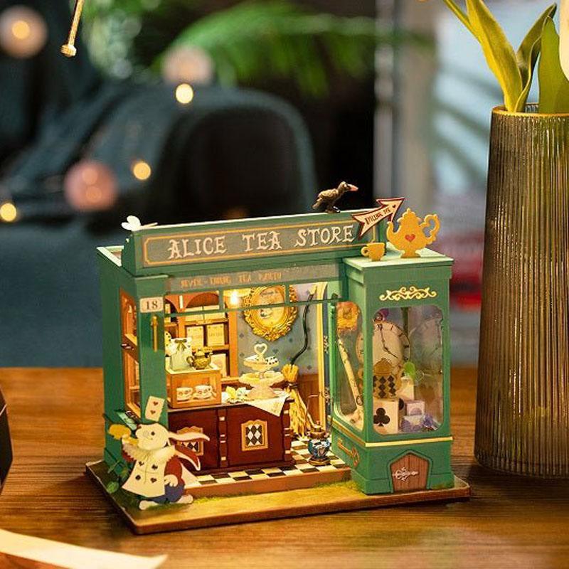 つくるんです アリス紅茶店【DG156】 ミニチュアハウス ドールハウス