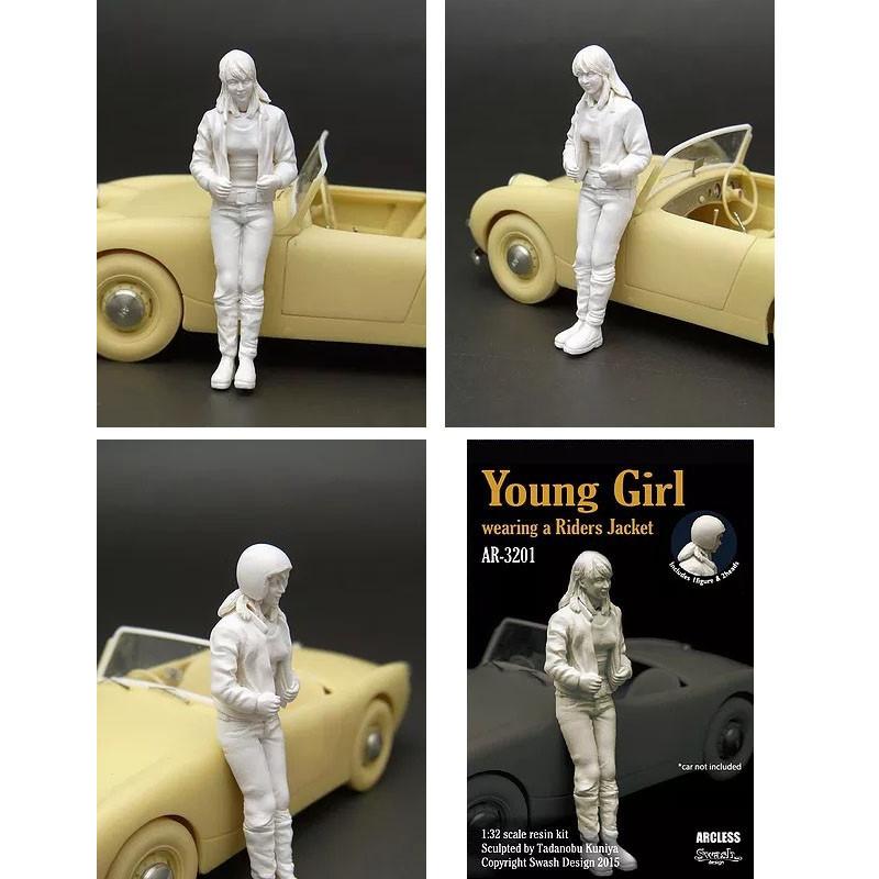 1/32 Young Girl wearing a Riders Jacket SWASH DESIGN AR-3201 : 車模型 ...