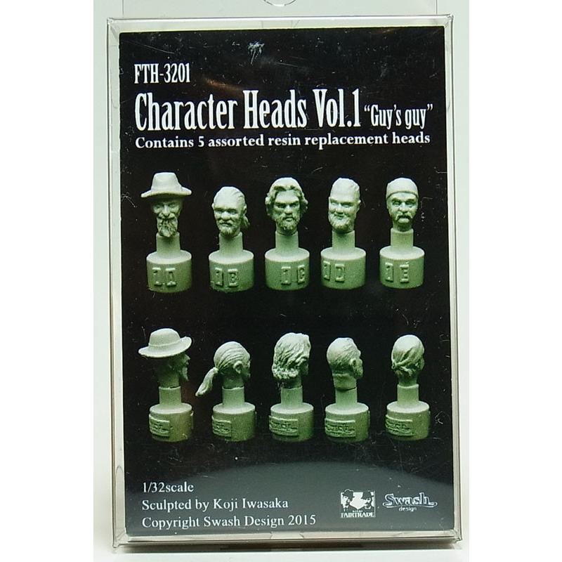1/32 Character Heads vol.1 SWASH DESIGN FTH-3201 : 車模型