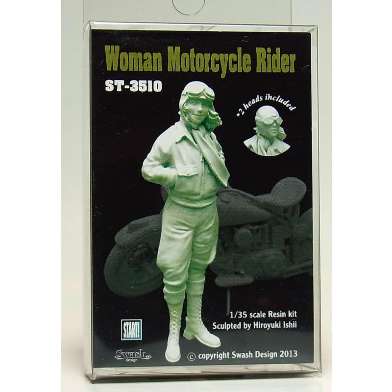 1/35 Woman Rider 女性ライダー ヘッド2個入り SWASH DESIGN ST-3510 : 車模型 barchetta ...
