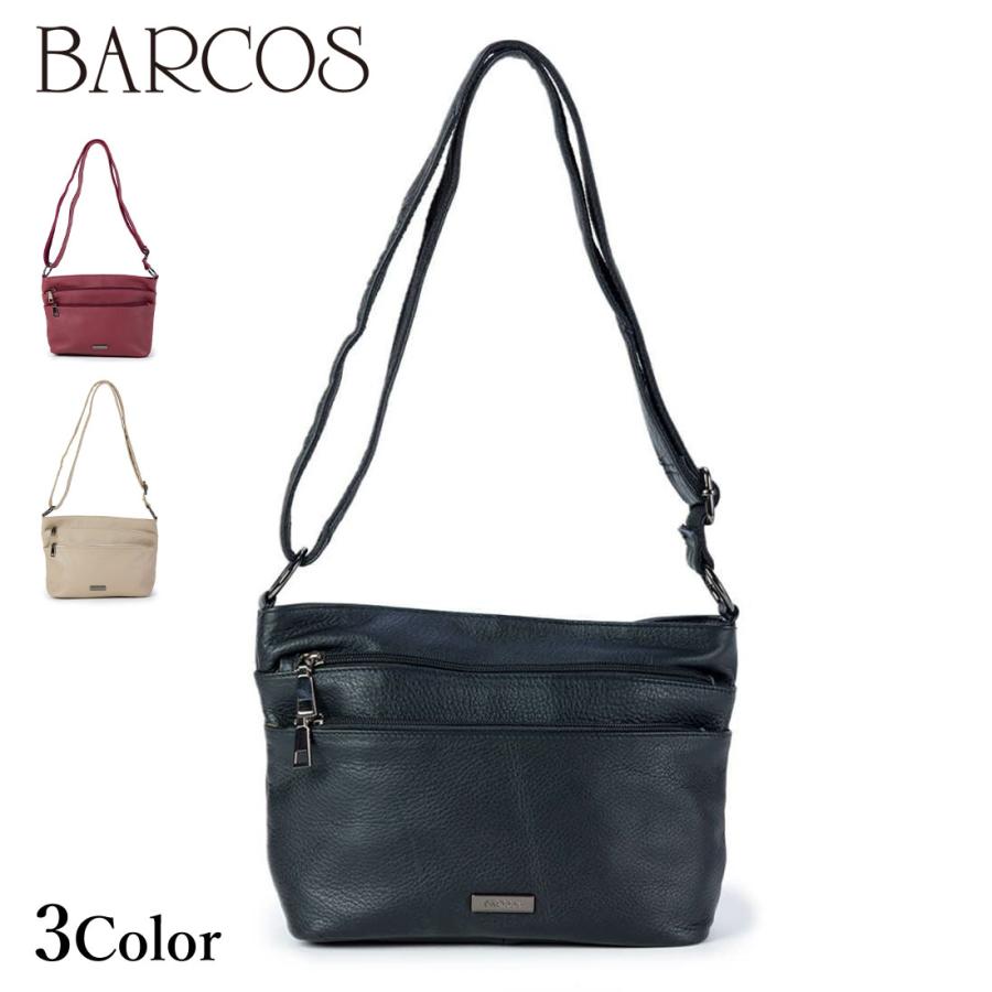 BARCOS（バルコス） ダブルファスナーポケット付きショルダーバッグ