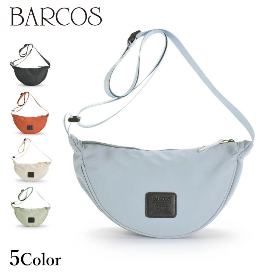 BARCOS（バルコス） 半月型ナイロンショルダーバッグ レディース
