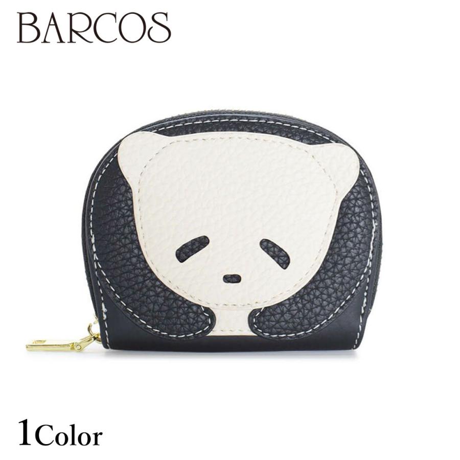 BARCOS パンダモチーフ蛇腹式シュリンクレザーカード入れ レディース 全1色 ONESIZE バルコス