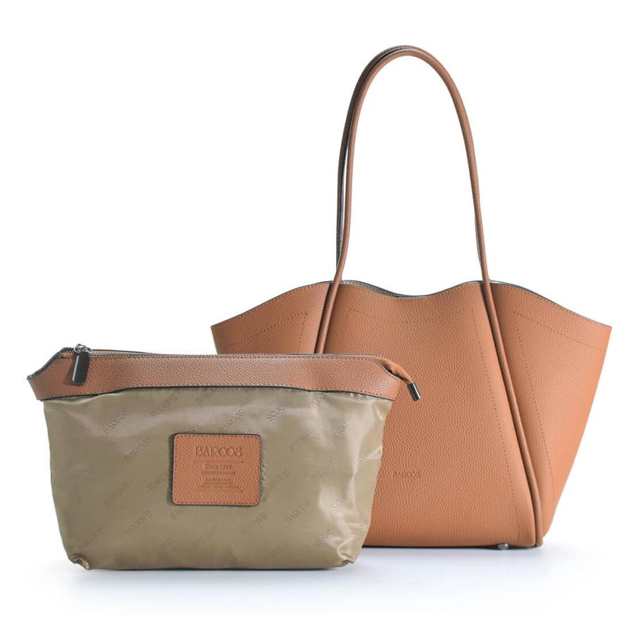 BARCOS/バルコス ポーチ付きトートバッグ バッグ レザーバッグ 革バッグ 120503 BARCOS（バルコス） ポーチ付きシュリンクレザートートバッグ