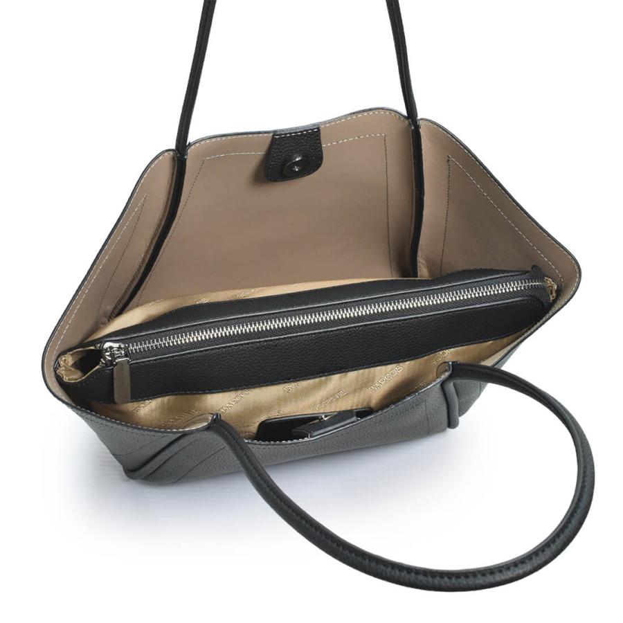 BARCOS（バルコス） ポーチ付きシュリンクレザートートバッグ