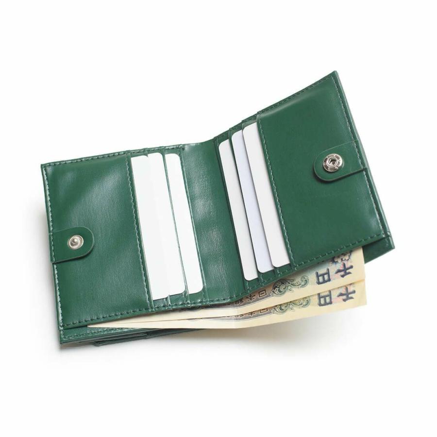 極美品 バルコス ミニ財布 2点 緑 黄 シュリンクレザー ケース カード BARCOS（バルコス） シュリンクレザースクエアカットデザインミニ