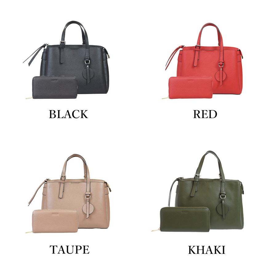 BARCOS セット商品 シュリンク レザー ハンドバッグ & 財布 BARCOS セット商品 シュリンク レザー ハンドバッグ & 財布