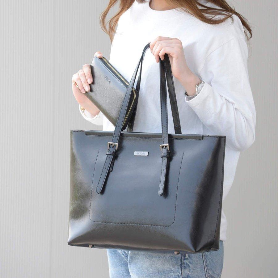 BARCOS セット商品 シャイニング レザー トートバッグ & 財布 BARCOS セット商品 シャイニング レザー トートバッグ & 財布