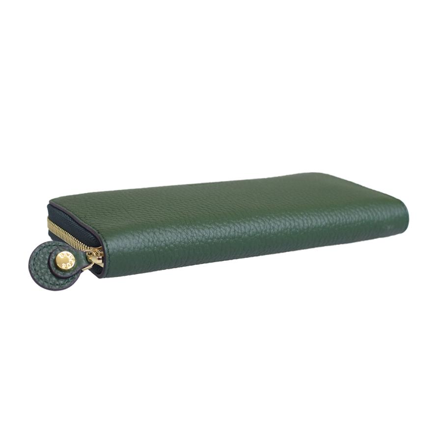 098)【極美品】BARCOS GLウォレット ラウンドファスナー BTV338 長財布 グリーン 緑 チルコロR レザー バルコス BARCOS（バルコス） 緑の財布 島田秀平コラボ GLウォレット ラウンド型