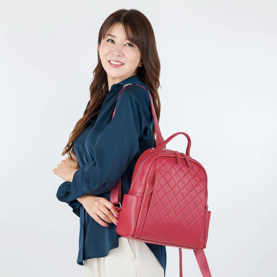 BARCOS 三角フォルムレザーリュック レディース 全2色 ONESIZE