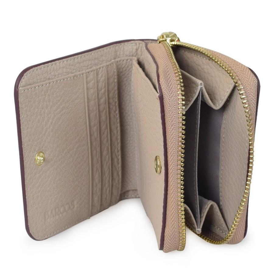 財布 レディース バルコス 二つ折り ファスナー BARCOS レザー