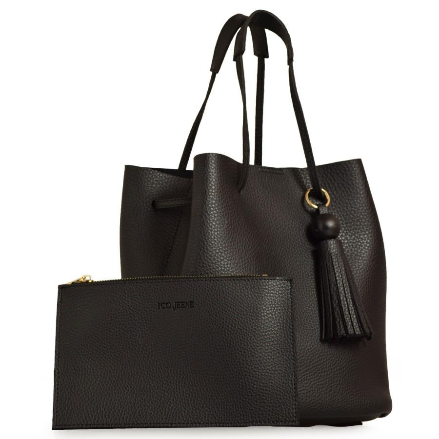 バッグ レディース イコジーニ 本革 ハンドバッグ ICO JEENE フェイク