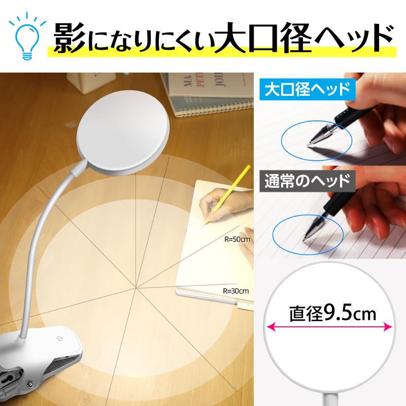 クリップライト デスクライト 充電式 コードレス 地震対策 防災 LED
