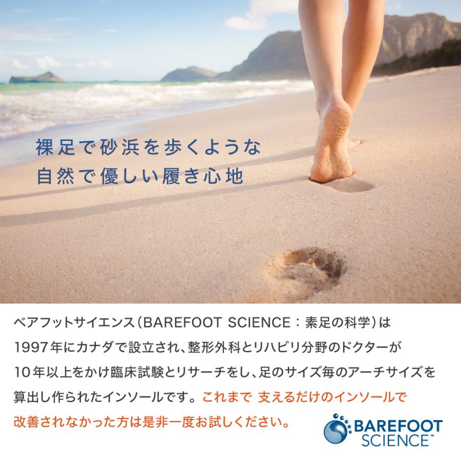 立ち仕事 足底筋膜炎 ハイアーチ 扁平足 アーチサポート インソール 中敷き BAREFOOT SCIENCE ７段階フルタイプ｜barefootscience｜02