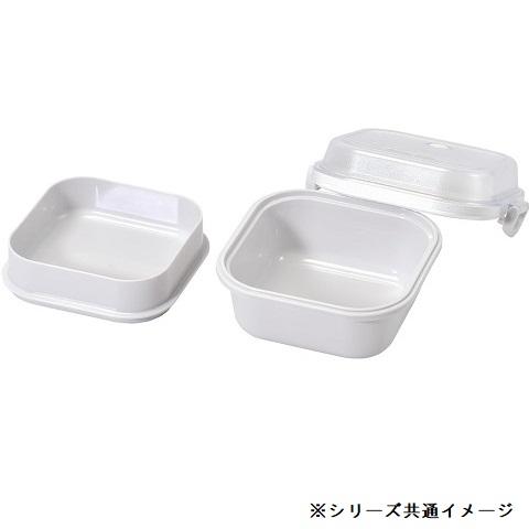 弁当箱 2段 キューブ型 ランチボックス グレー ホワイト ブルー ピンク