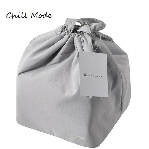 ランチバッグ 巾着 18×18cm グレー Chill Mode DC-6040 お弁当袋 巾着