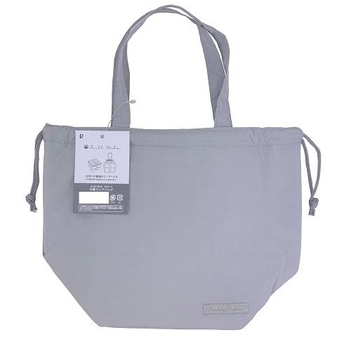 ランチバッグ 巾着 18×18cm グレー Chill Mode DC-6040 お弁当袋 巾着