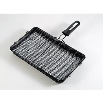 焼き網 ワイド クリンプ 魚焼き セラミック入 焼き風味 H-8881