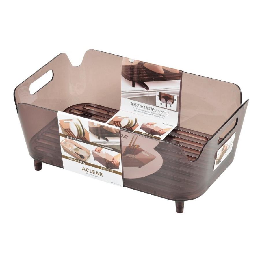 水切りかご アクリア 水切りバスケット ブラウン 日本製 Hb 3189 洗い