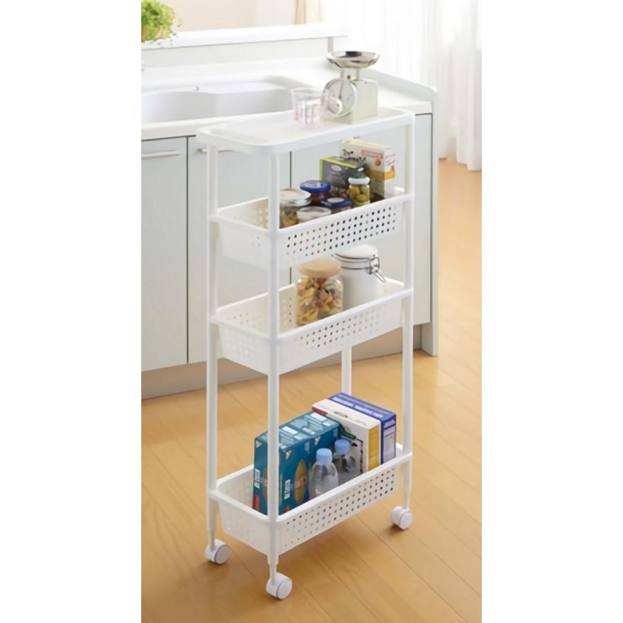 キッチンワゴン 収納 スペーシア スリムワゴン4段 Hb 557 ホワイト 収納家具 子供部屋 パール金属 同梱不可 Hb 557 バーゲンライフショップ 通販 Yahoo ショッピング