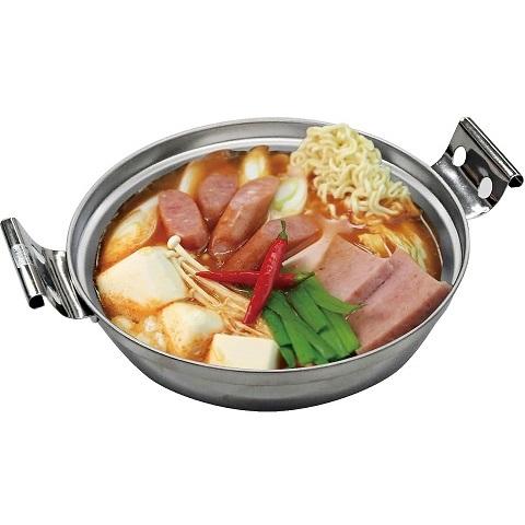 お買い得 4個セット ステンレス製 チゲ鍋 17cm 浅型 IH対応 韓味家 HC