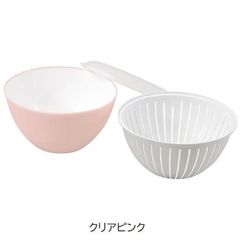 ボウル 19cm ザル フタ 3点セット 抗菌 耐熱 カラーボウル ララ