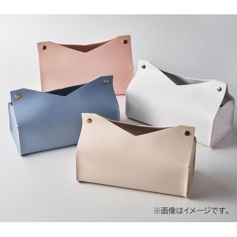 ティッシュケース ソフトパック ティッシュカバー レザー調 ホワイト