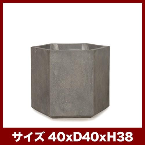 プランター　植木鉢　大型　グレー　40㎝　（B） keishin_gh004m