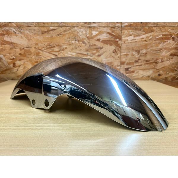 貴重ゼファー400フロントフェンダー純正色パープリッシュブラックマイカ当時物 カワサキ ゼファー400 ゼファーχ フロントフェンダー メッキ 純正