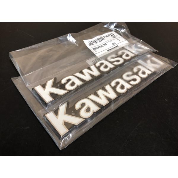 カワサキ Kawasaki 純正 タンク エンブレム ネジ止めタイプ 白文字
