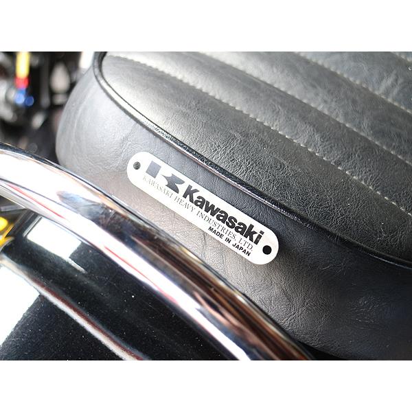 カワサキ 純正 アルミ プレート ラベル エンブレム : ガレージバリバリ